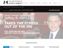 Tablet Screenshot of kahntaxlaw.com